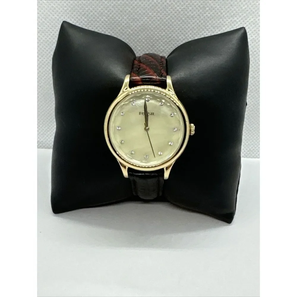 Fossil Laney BQ3391 Women's Leather Strap Analog Dial Quartz Wrist Watch JNA312